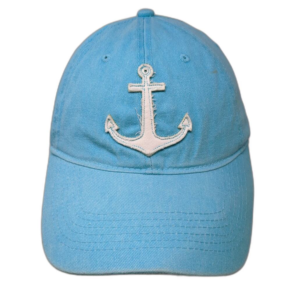 Triangle Baseball Cap Blue One Size Long Beach Island Anchor Strapback Surf Hat